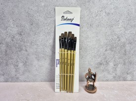 Pack 6 pinceles mango dorado BOLONG 